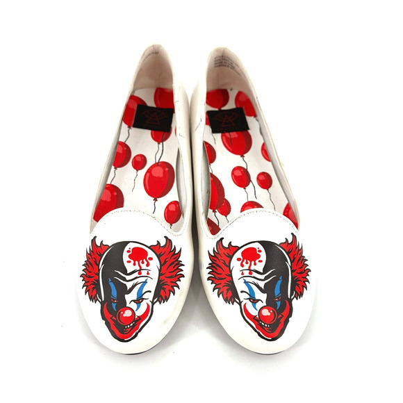 Strange Cvlt Womens Lydia Flats Slip On Ballet Size 7 Horror Halloween Pennywise - Picture 5 of 10